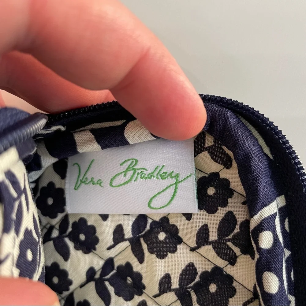 Vera Bradley Quilted Clutch Twirly Birds Navy Wristlet Boho Preppy Cottagecore